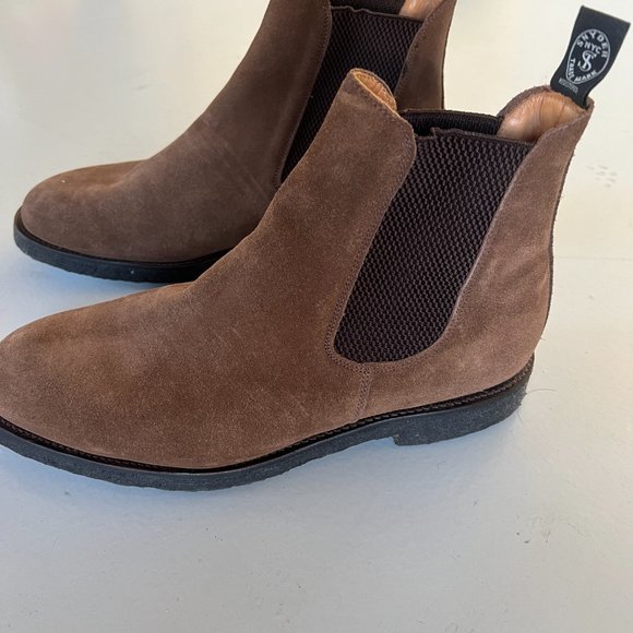 Sanders of London x Todd Snyder Suede Chelsea Boots, Mens, Sz 10 (fit like 10.5) - Picture 4 of 8